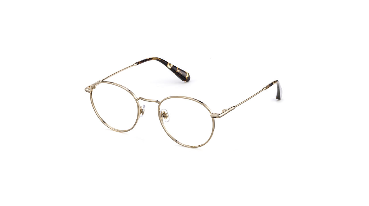Paire de lunettes de vue Gigi-studios Quartz couleur or - Côté à angle - Doyle