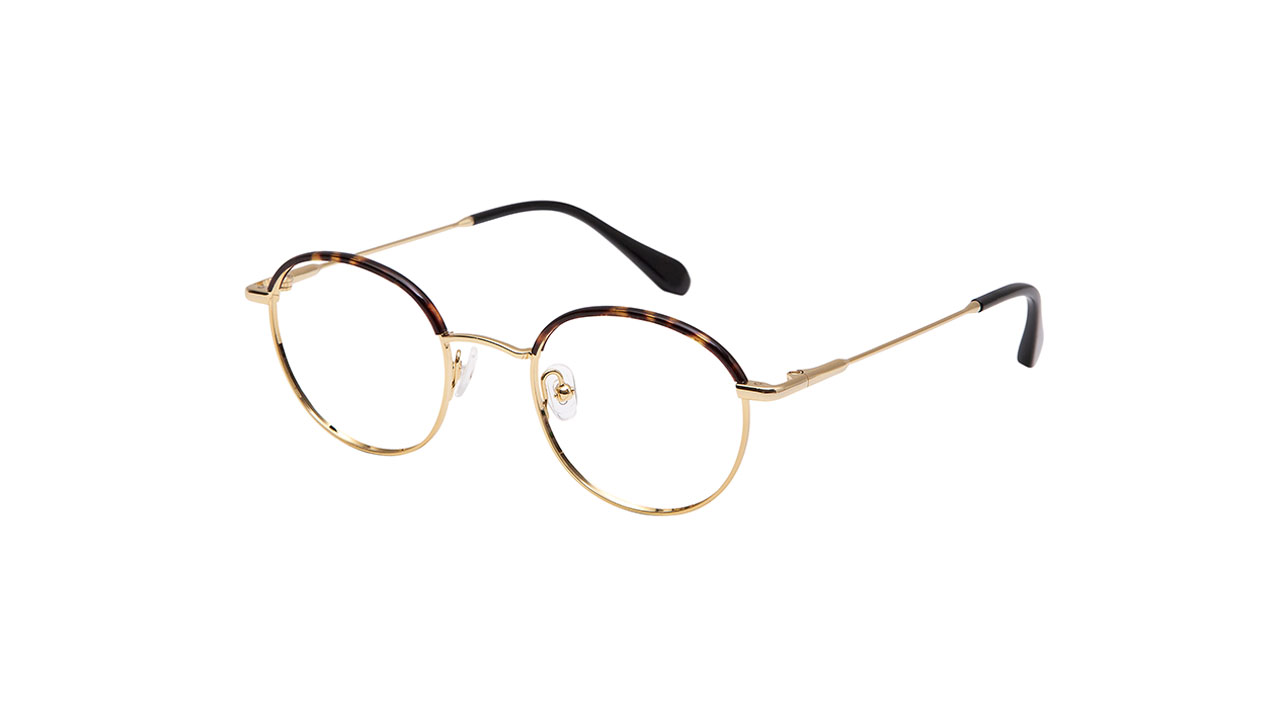 Paire de lunettes de vue Gigi-studios Tribeca couleur brun - Côté à angle - Doyle
