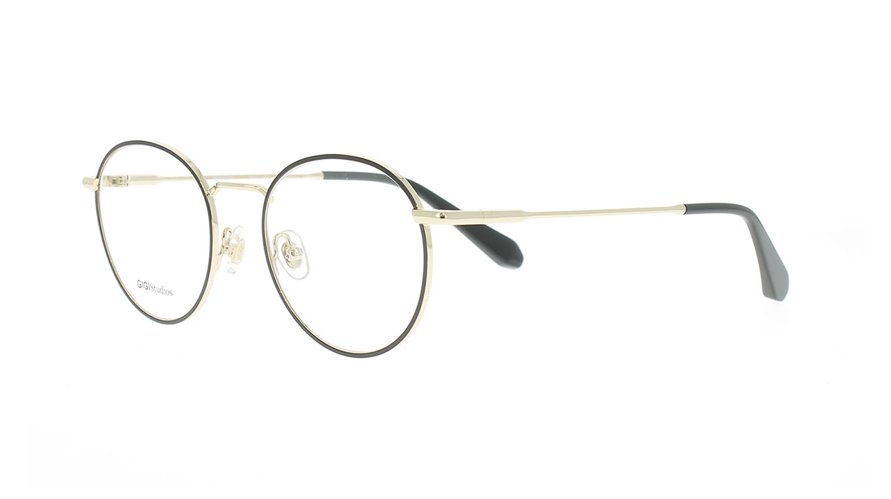 Paire de lunettes de vue Gigi-studios Quartz couleur noir - Côté à angle - Doyle