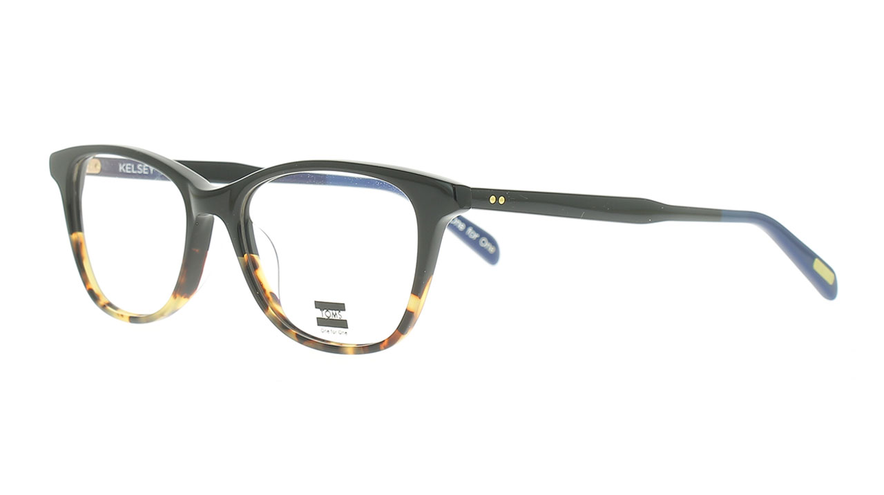 Paire de lunettes de vue Toms Kelsey couleur noir - Côté à angle - Doyle