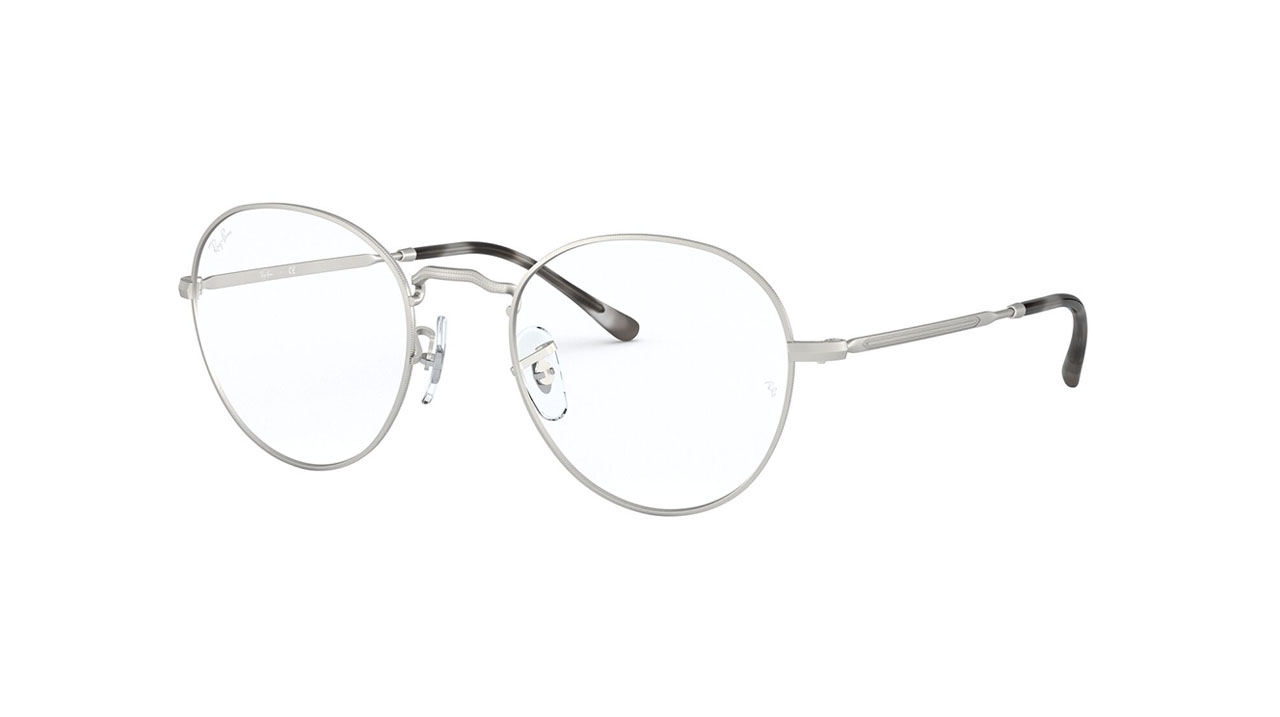 Paire de lunettes de vue Ray-ban Rx3582v couleur gris - Côté à angle - Doyle