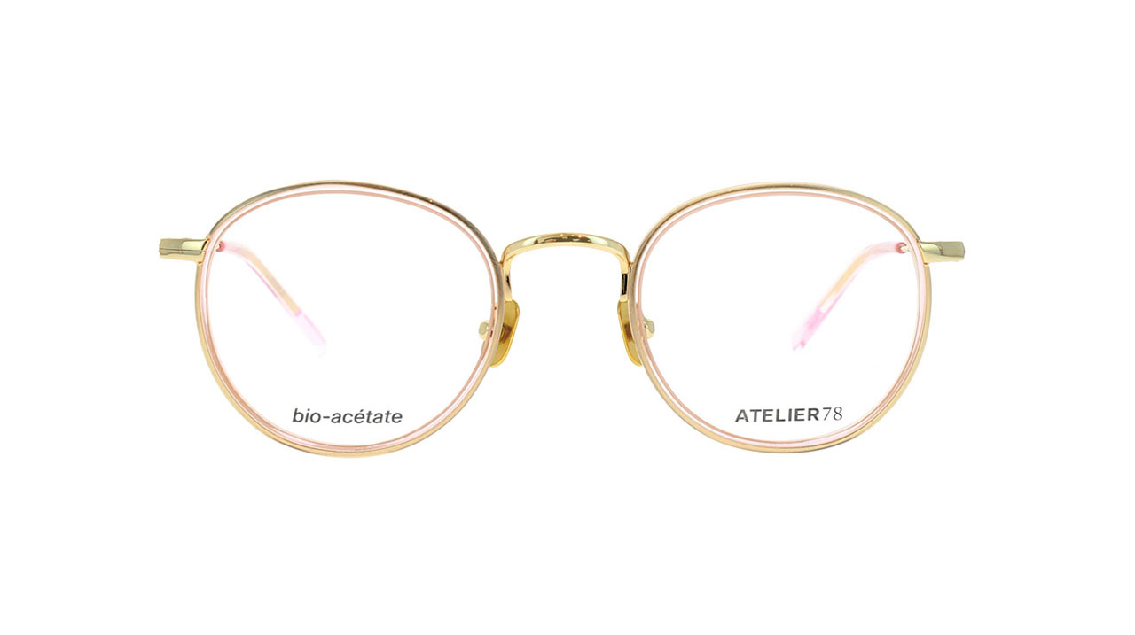 Paire de lunettes de vue Atelier78 Dany couleur or rose - Doyle