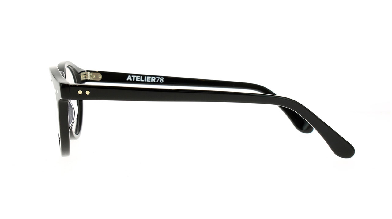 Paire de lunettes de vue Atelier78 Ylang couleur noir - Côté droit - Doyle