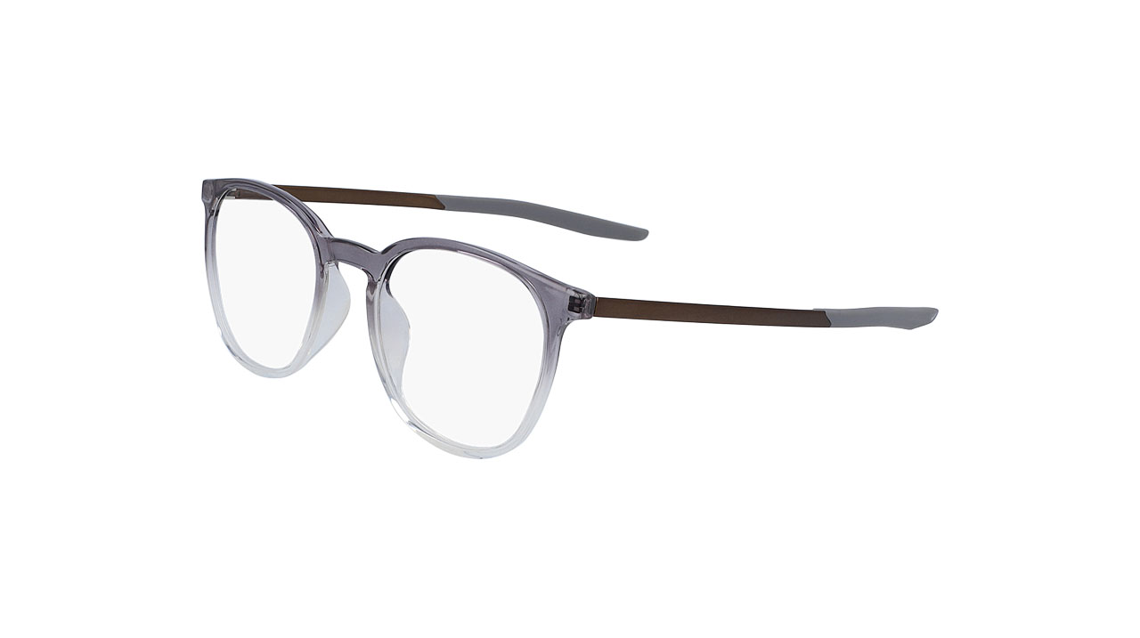 Paire de lunettes de vue Nike 7280 couleur gris - Côté à angle - Doyle