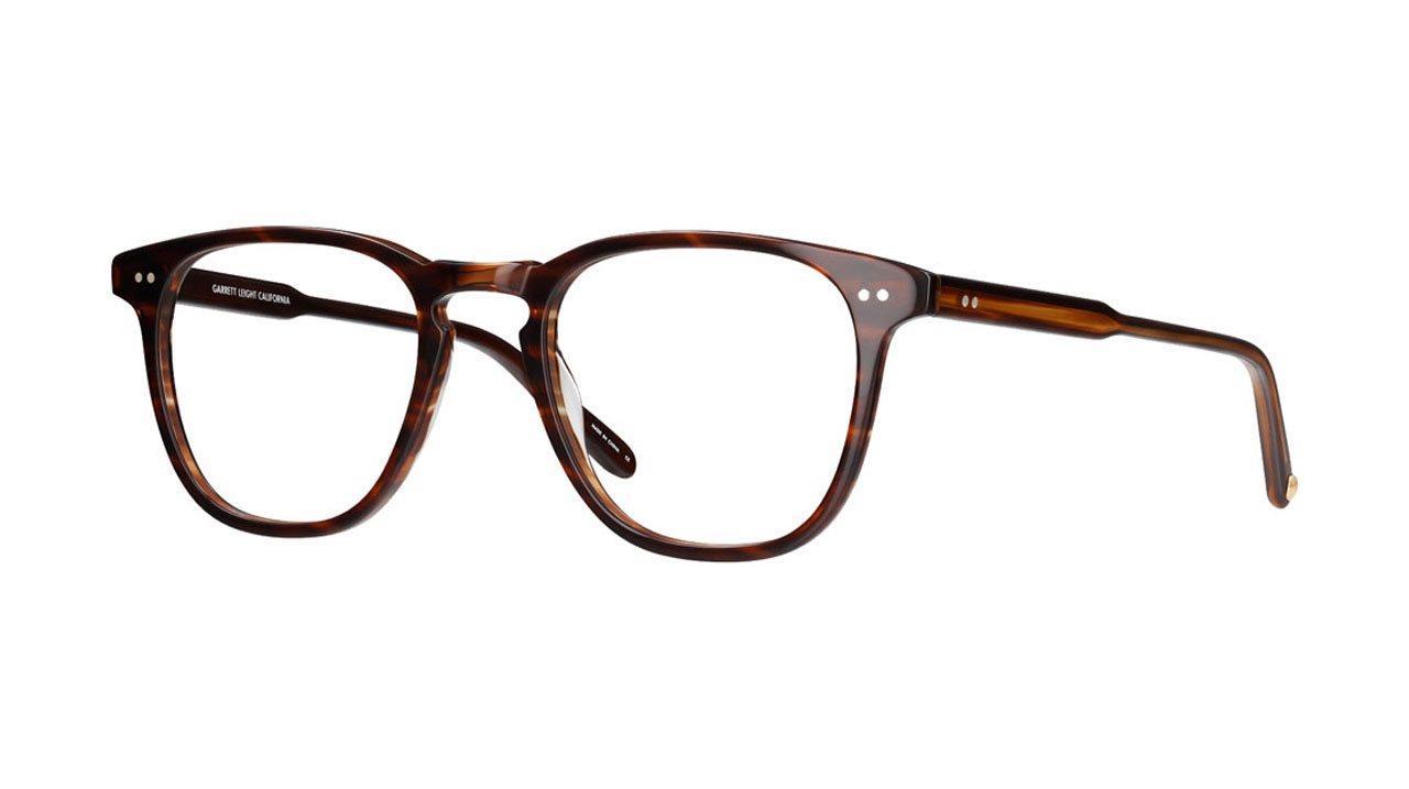 Paire de lunettes de vue Garrett-leight Brooks couleur brun - Côté à angle - Doyle