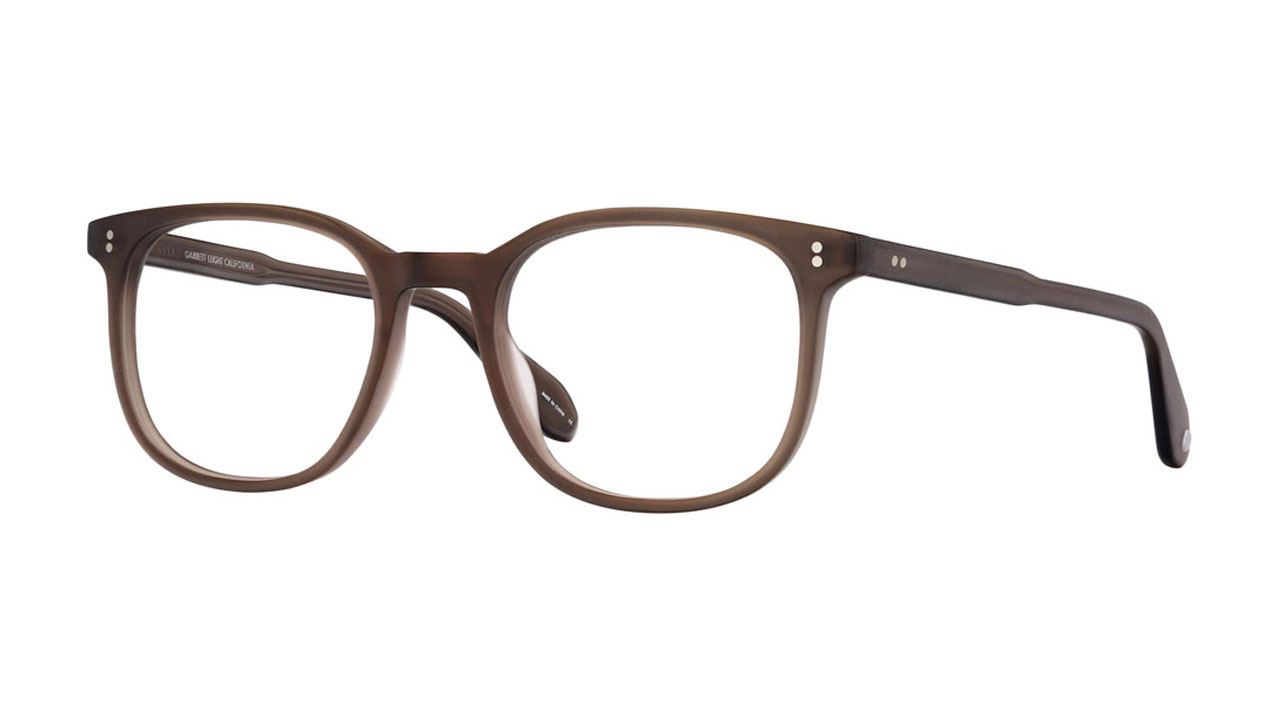 Paire de lunettes de vue Garrett-leight Bentley couleur brun - Côté à angle - Doyle