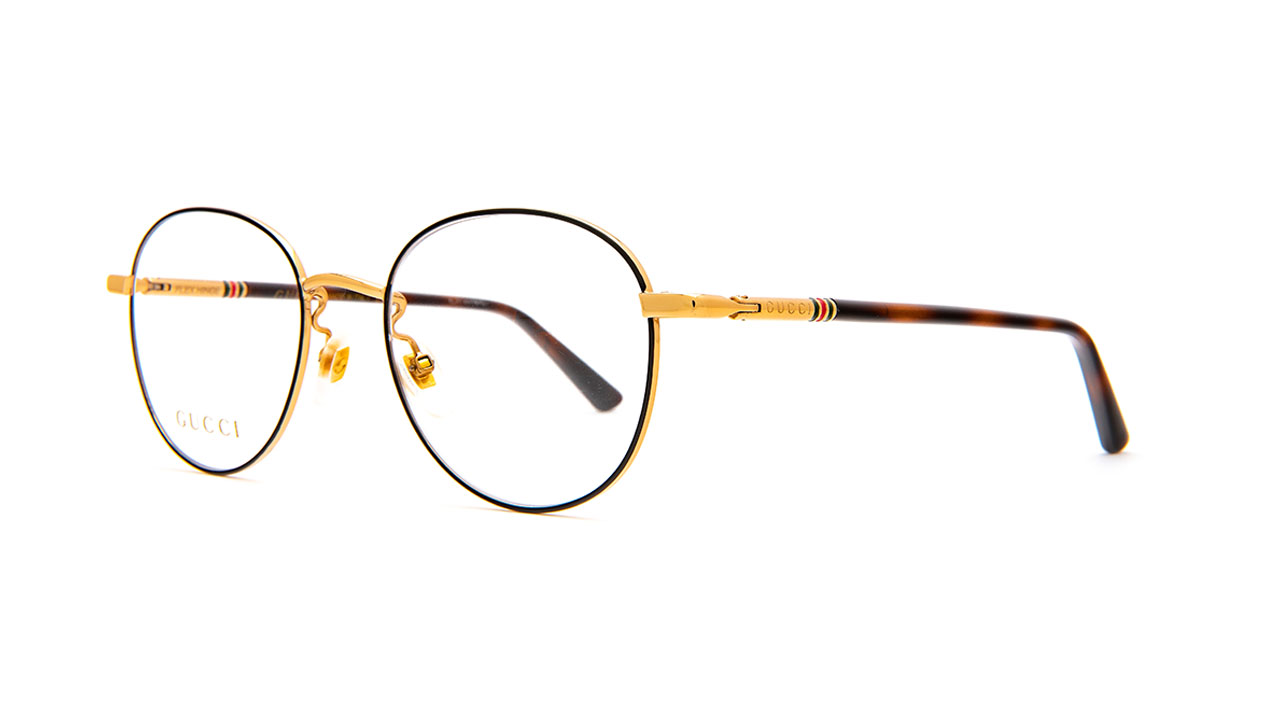 Paire de lunettes de vue Gucci Gg0392o couleur brun - Côté à angle - Doyle