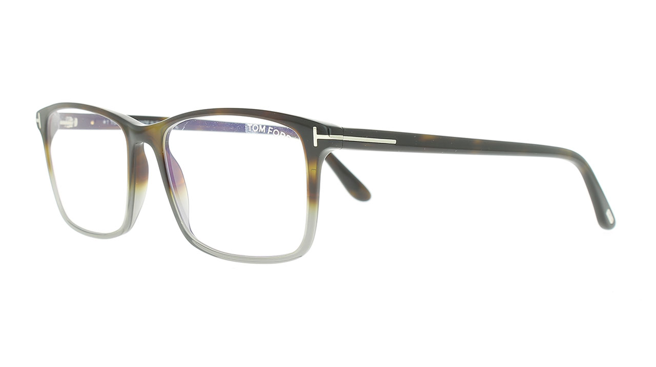 Paire de lunettes de vue Tom-ford Tf5584-b couleur brun - Côté à angle - Doyle