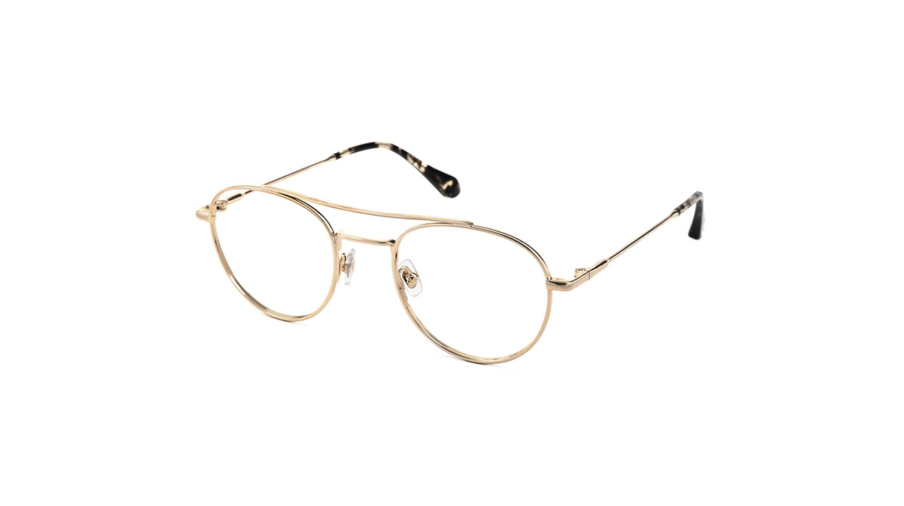Paire de lunettes de vue Gigi-studios Ocean couleur or - Côté à angle - Doyle