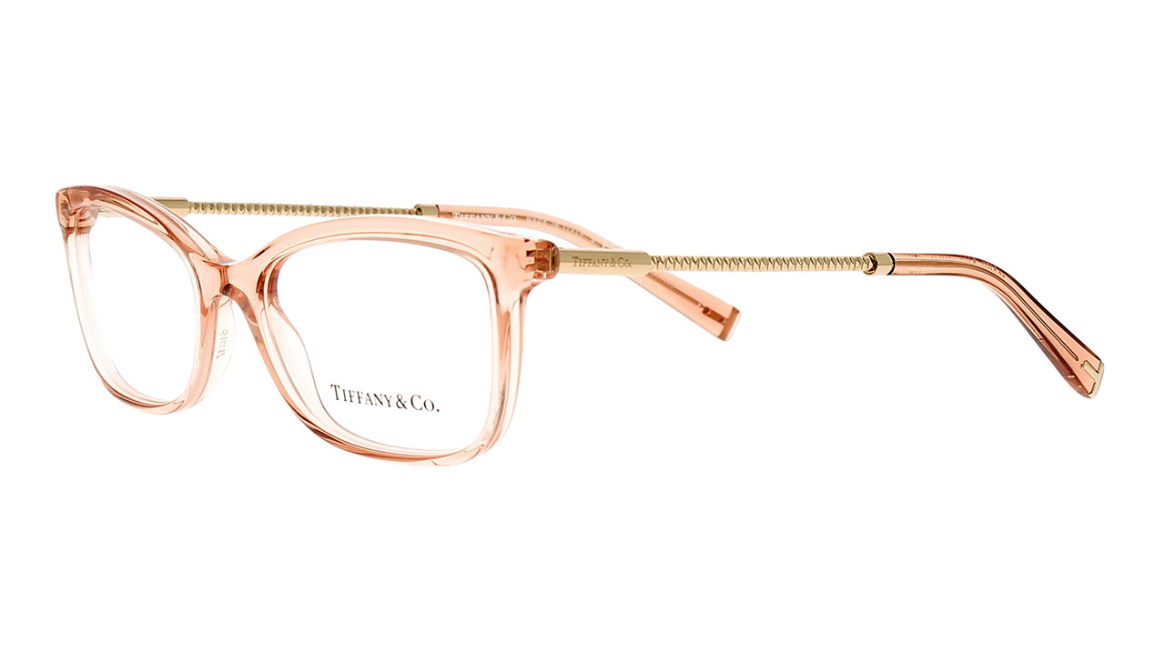 Paire de lunettes de vue Tiffany Tf2169 couleur pêche cristal - Côté à angle - Doyle