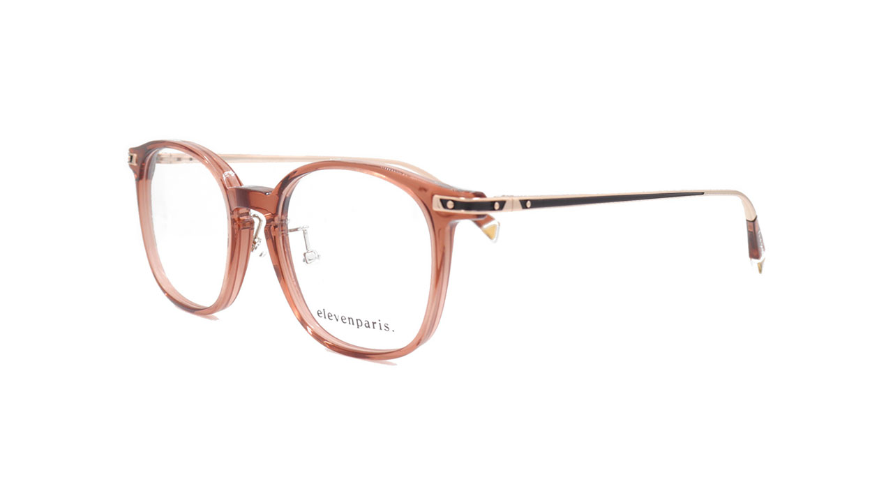 Paire de lunettes de vue Eleven-paris Epam021 couleur sable - Côté à angle - Doyle