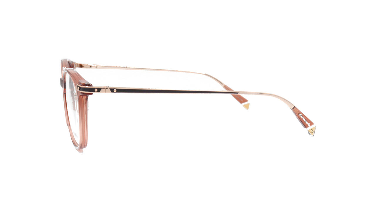 Paire de lunettes de vue Eleven-paris Epam021 couleur pêche cristal - Côté droit - Doyle