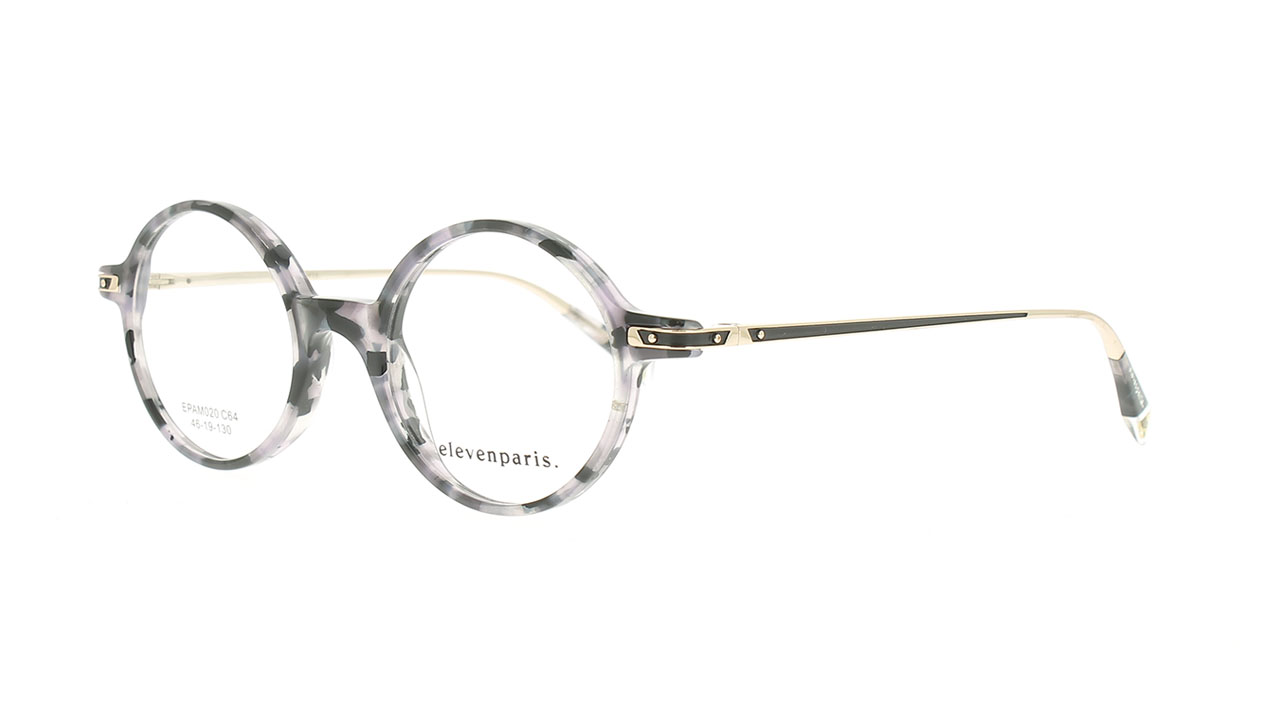 Paire de lunettes de vue Elevenparis Epam020 couleur gris - Côté à angle - Doyle
