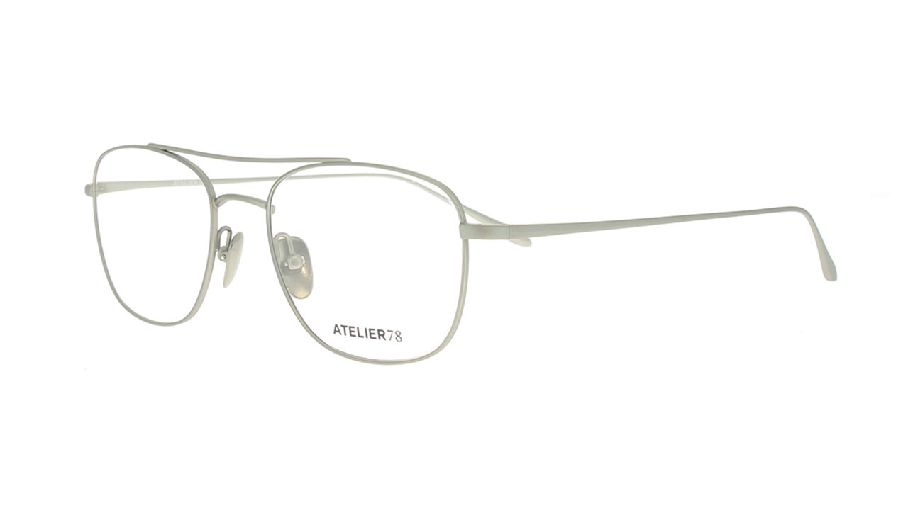 Paire de lunettes de vue Atelier78 Peak couleur gris - Côté à angle - Doyle