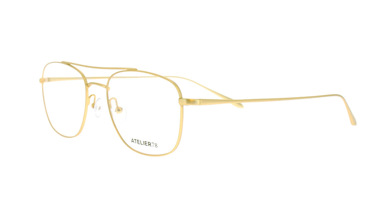 Paire de lunettes de vue Atelier78 Peak couleur or - Côté à angle - Doyle