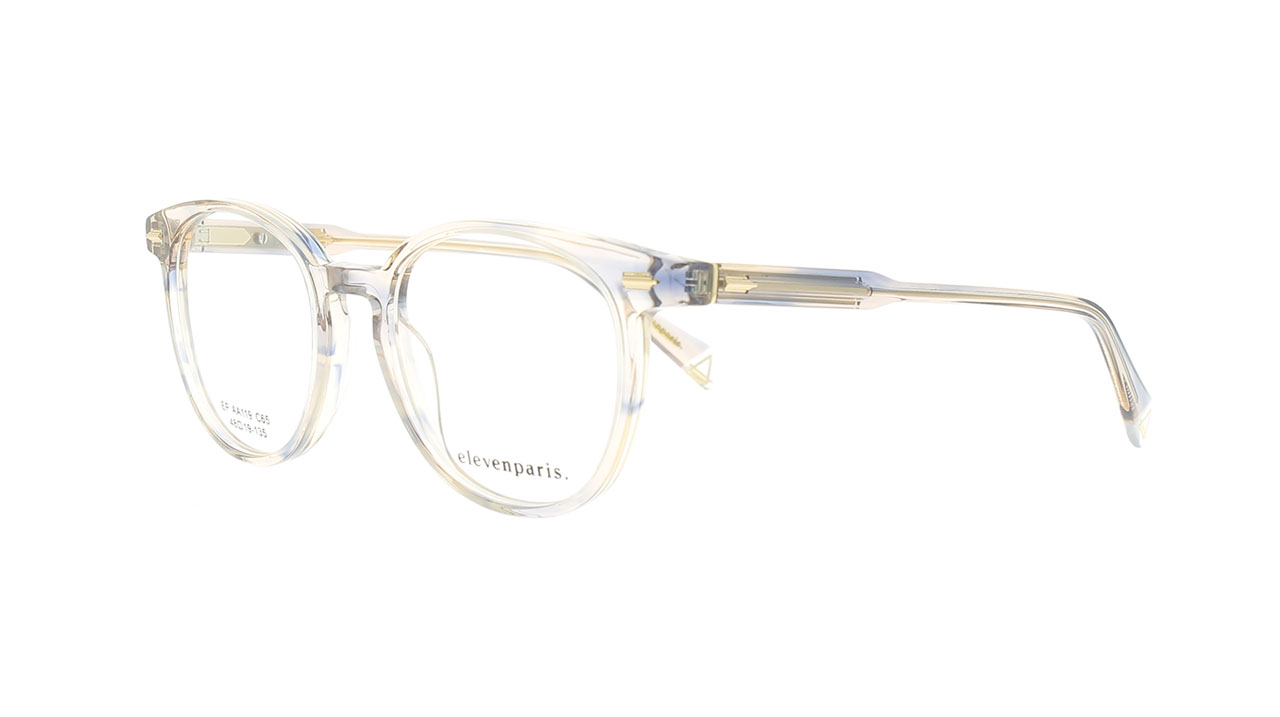 Paire de lunettes de vue Eleven-paris Epaa119 couleur bleu - Côté à angle - Doyle