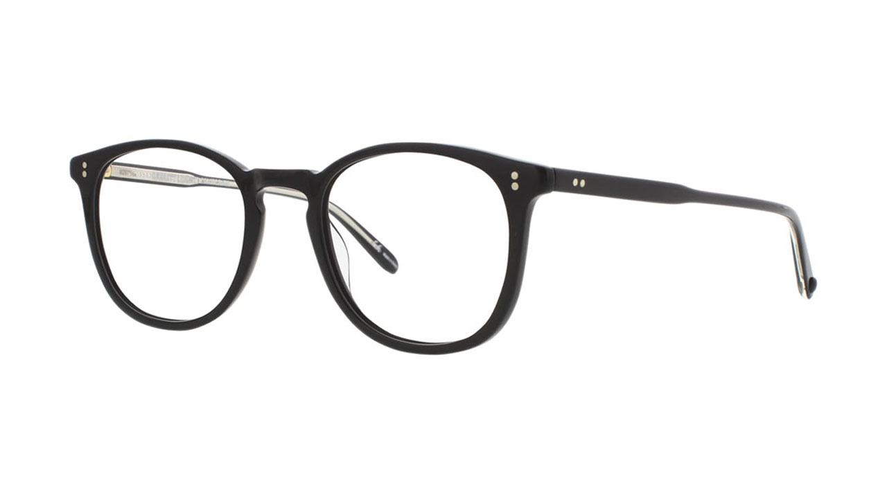 Paire de lunettes de vue Garrett-leight Kinney couleur noir - Côté à angle - Doyle