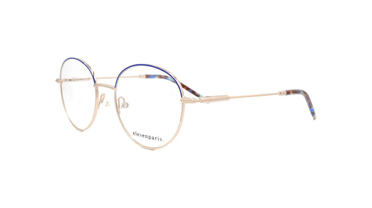 Paire de lunettes de vue Eleven-paris Epmm025 couleur marine - Côté à angle - Doyle