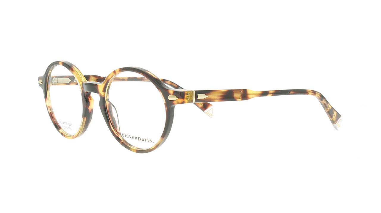 Paire de lunettes de vue Eleven-paris Epaa118 couleur brun - Côté à angle - Doyle