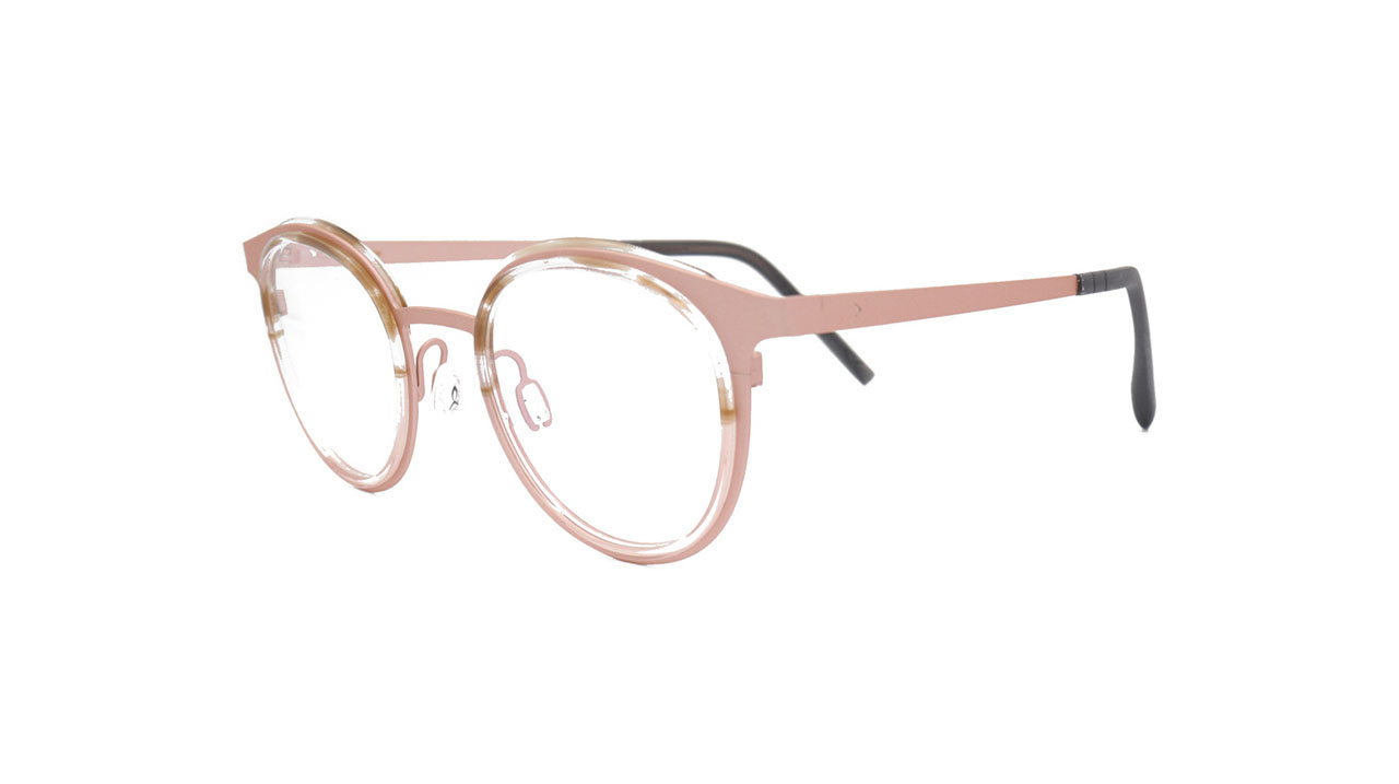 Paire de lunettes de vue Blackfin Bf884 palos couleur rose - Côté à angle - Doyle