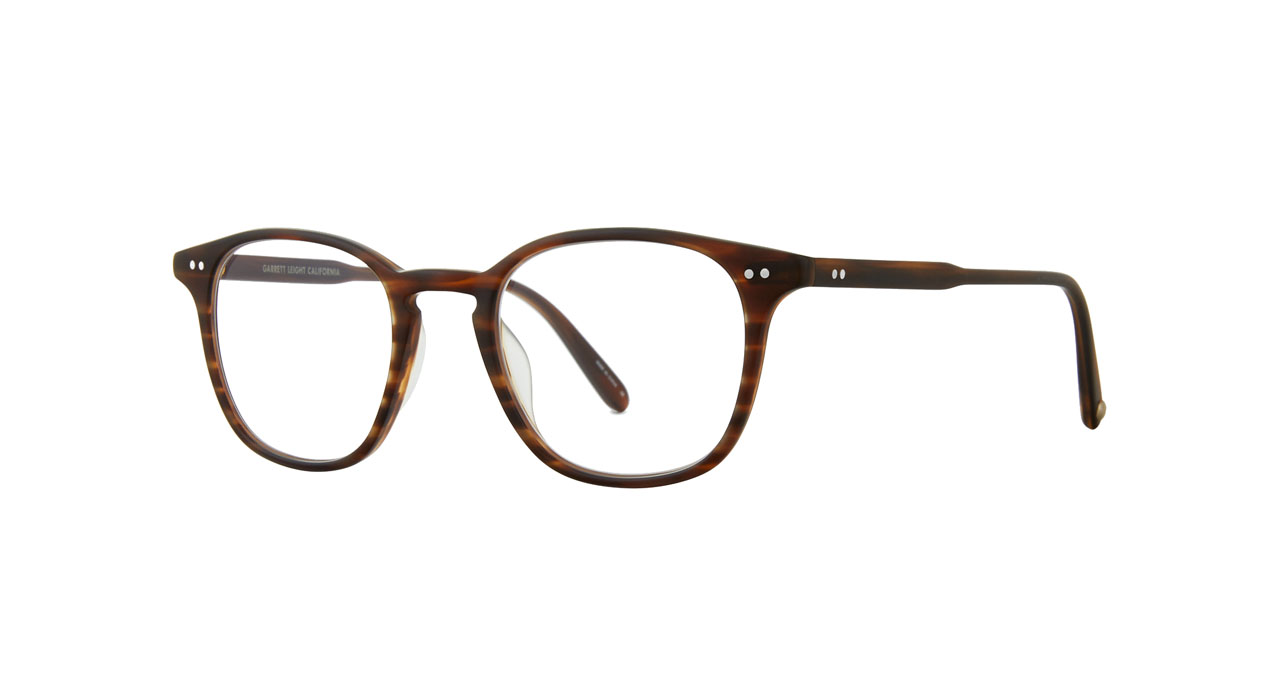 Paire de lunettes de vue Garrett-leight Clark couleur brun - Côté à angle - Doyle