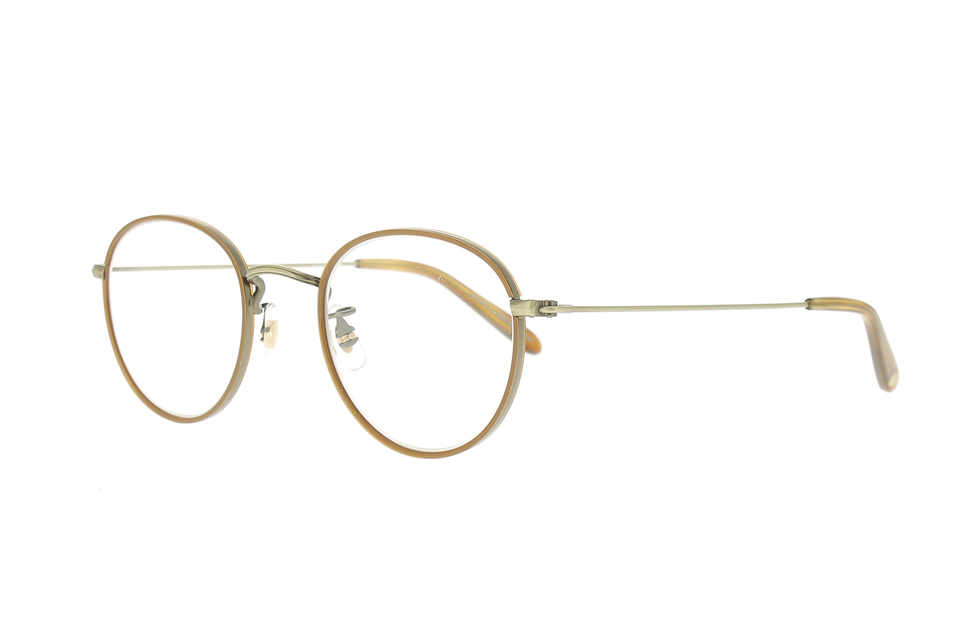 Paire de lunettes de vue Garrett-leight Paloma couleur bronze - Côté à angle - Doyle