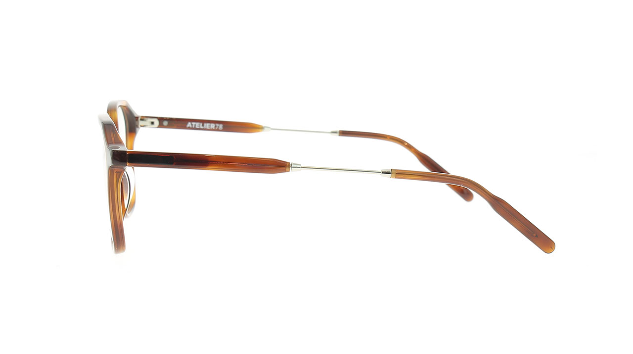 Paire de lunettes de vue Atelier78 Londres couleur brun - Côté droit - Doyle
