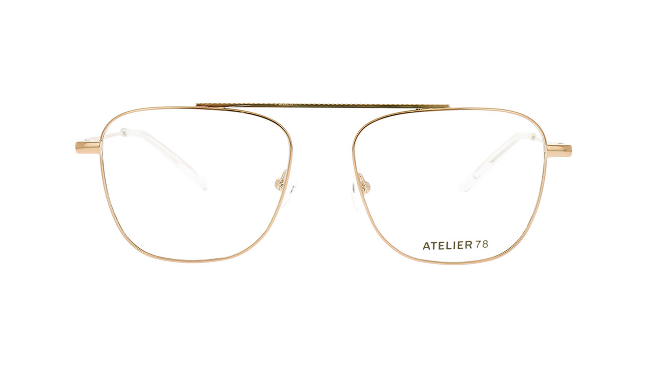 Paire de lunettes de vue Atelier78 Paris couleur or rose - Doyle