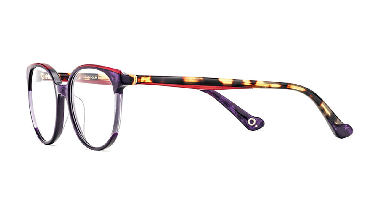Paire de lunettes de vue Etnia-barcelona Hannah bay couleur mauve - Côté à angle - Doyle