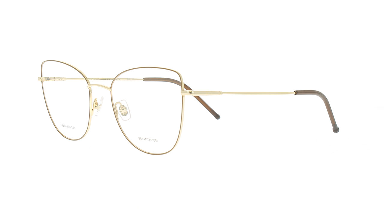 Paire de lunettes de vue Gigi-studios Luna couleur brun - Côté à angle - Doyle