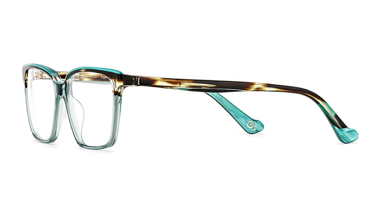 Paire de lunettes de vue Etnia-barcelona Cariboo couleur turquoise - Côté à angle - Doyle