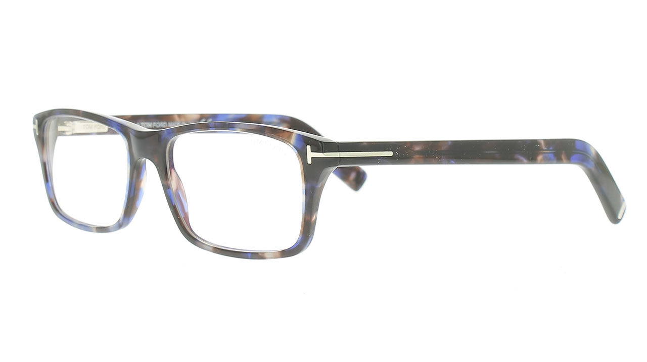 Paire de lunettes de vue Tom-ford Tf5663-b couleur brun - Côté à angle - Doyle