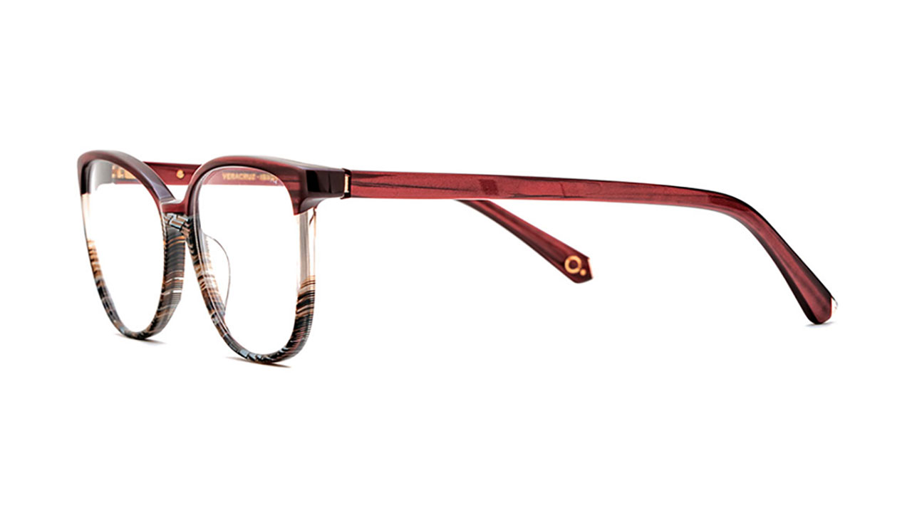 Paire de lunettes de vue Etnia-barcelona Veracruz couleur rouge - Côté à angle - Doyle