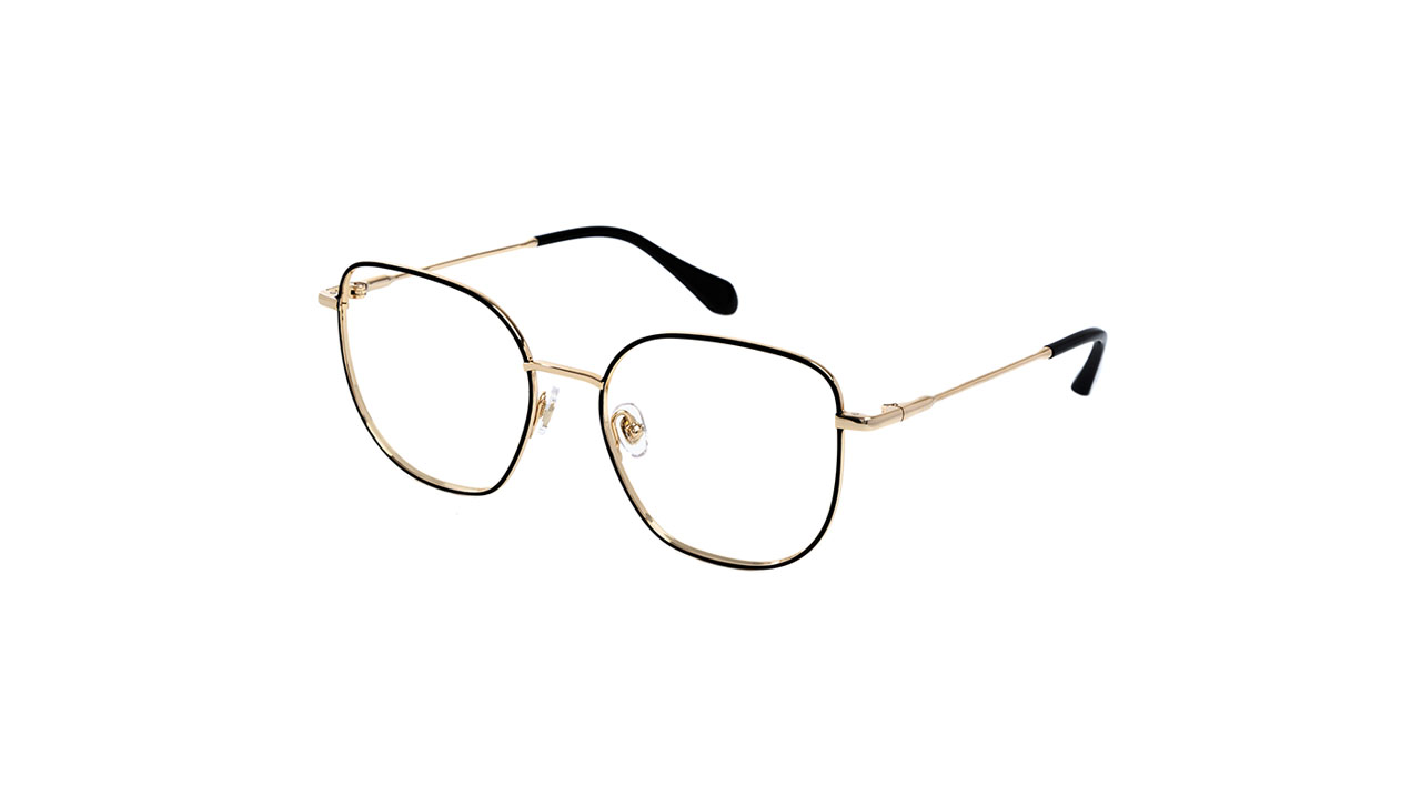Paire de lunettes de vue Gigi-studios Luzia couleur noir - Côté à angle - Doyle