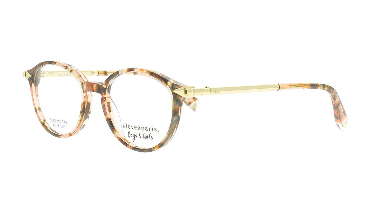 Paire de lunettes de vue Little-eleven-paris Elam010 couleur rose - Côté à angle - Doyle