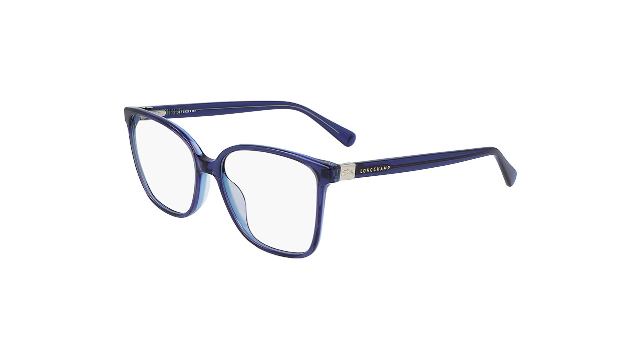 Paire de lunettes de vue Longchamp Lo2658 couleur marine - Côté à angle - Doyle