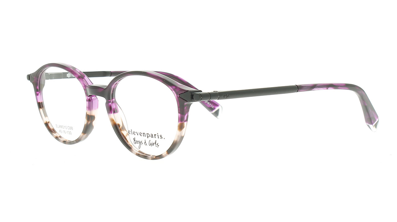 Paire de lunettes de vue Little-eleven-paris Elam010 couleur mauve - Côté à angle - Doyle