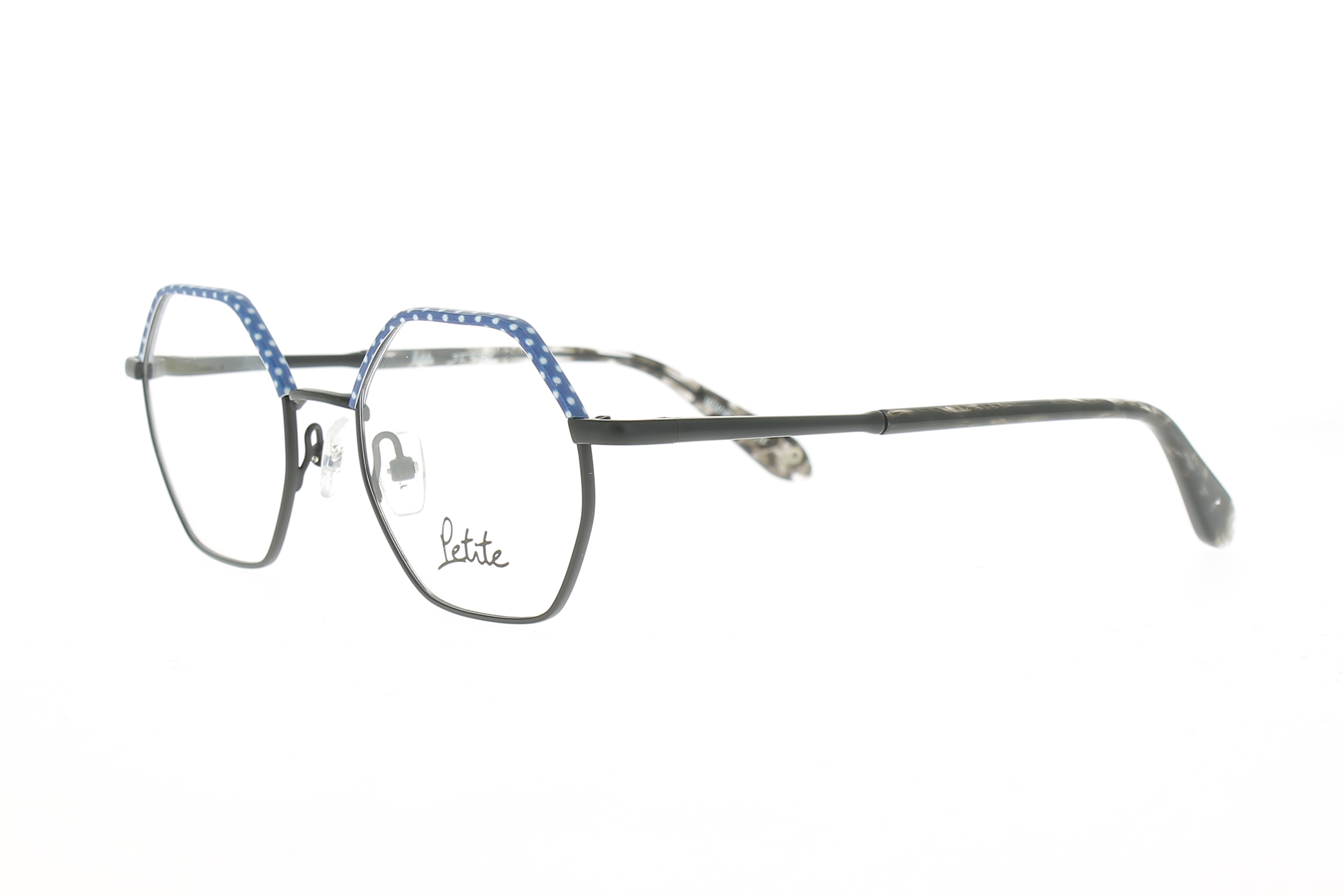 Paire de lunettes de vue Jf-rey-petite Pm066 couleur noir - Côté à angle - Doyle