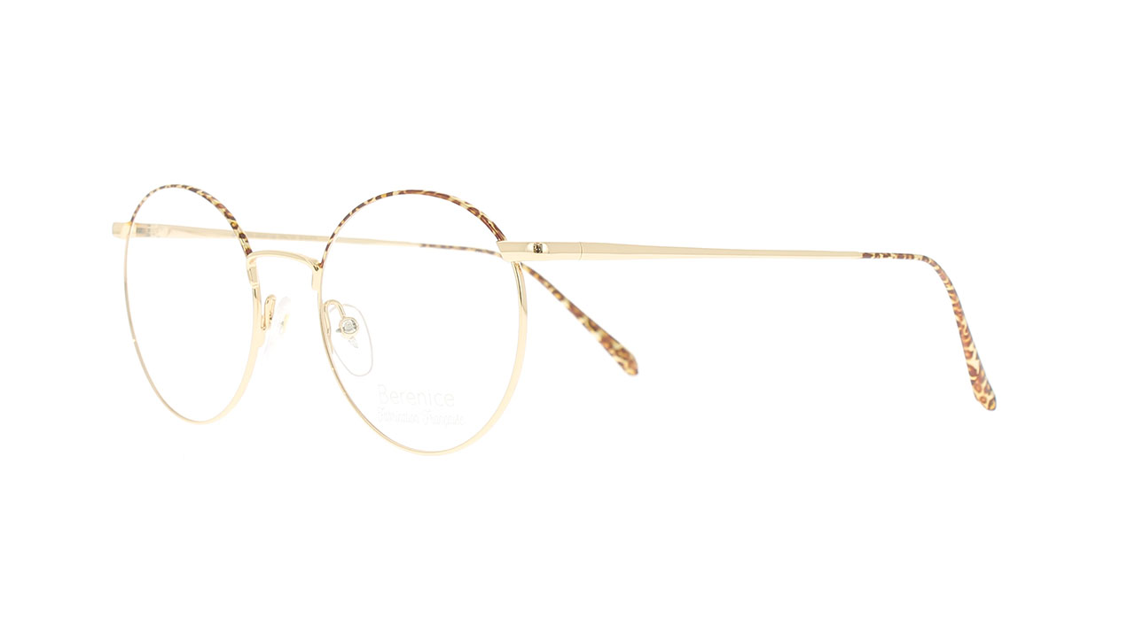 Paire de lunettes de vue Berenice Allix couleur or rose - Côté à angle - Doyle