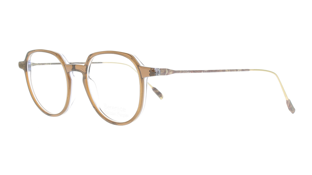 Paire de lunettes de vue Berenice Amandine couleur sable - Côté à angle - Doyle