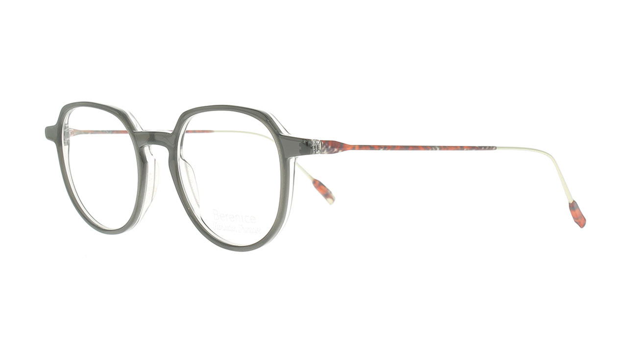 Paire de lunettes de vue Berenice Amandine couleur gris - Côté à angle - Doyle