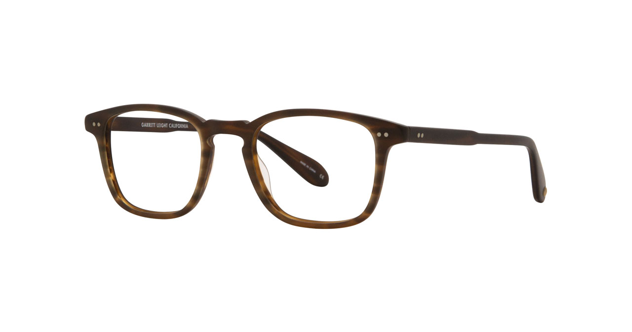 Paire de lunettes de vue Garrett-leight Howland couleur brun - Côté à angle - Doyle