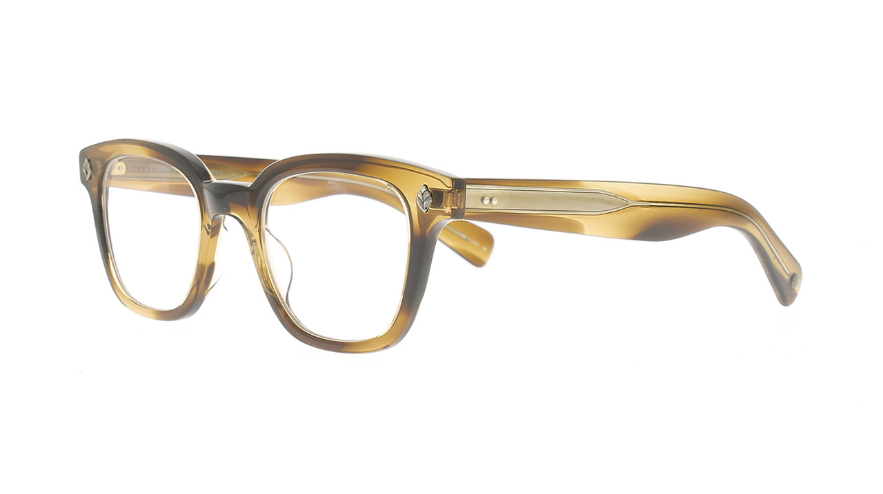 Paire de lunettes de vue Garrett-leight Naples couleur brun - Côté à angle - Doyle