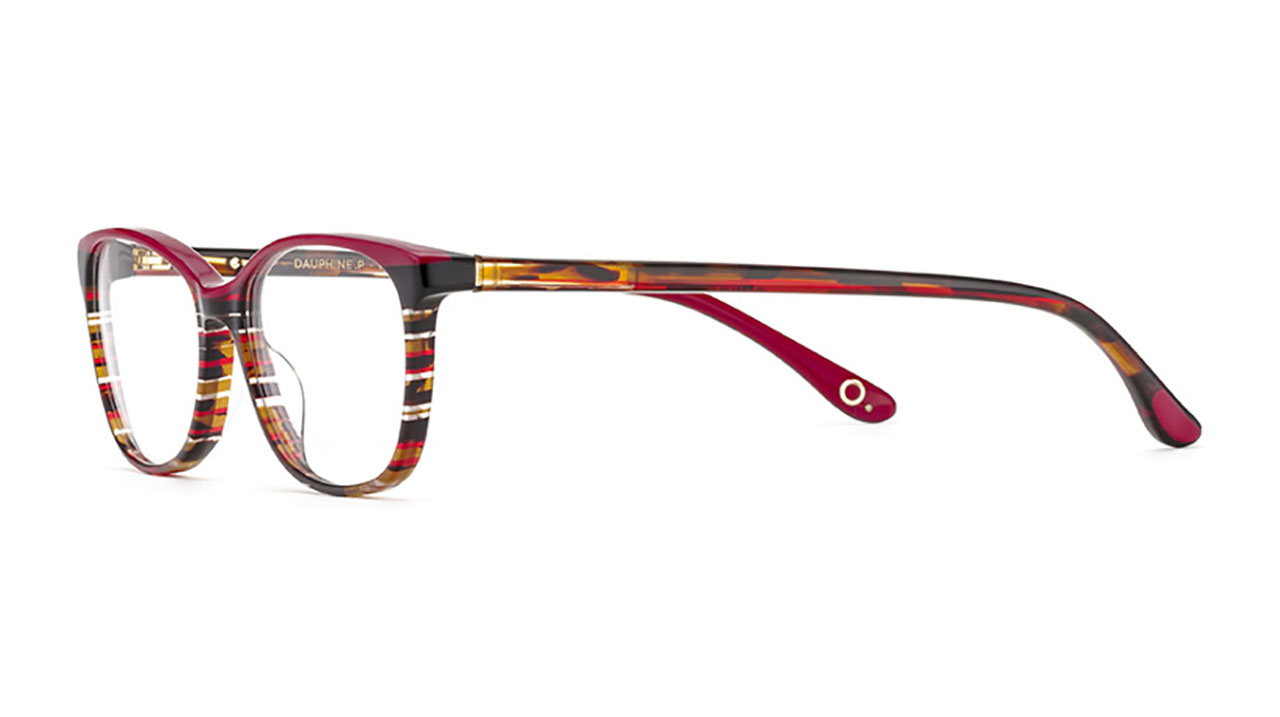 Paire de lunettes de vue Etnia-barcelona Dauphine.p couleur rouge - Côté à angle - Doyle
