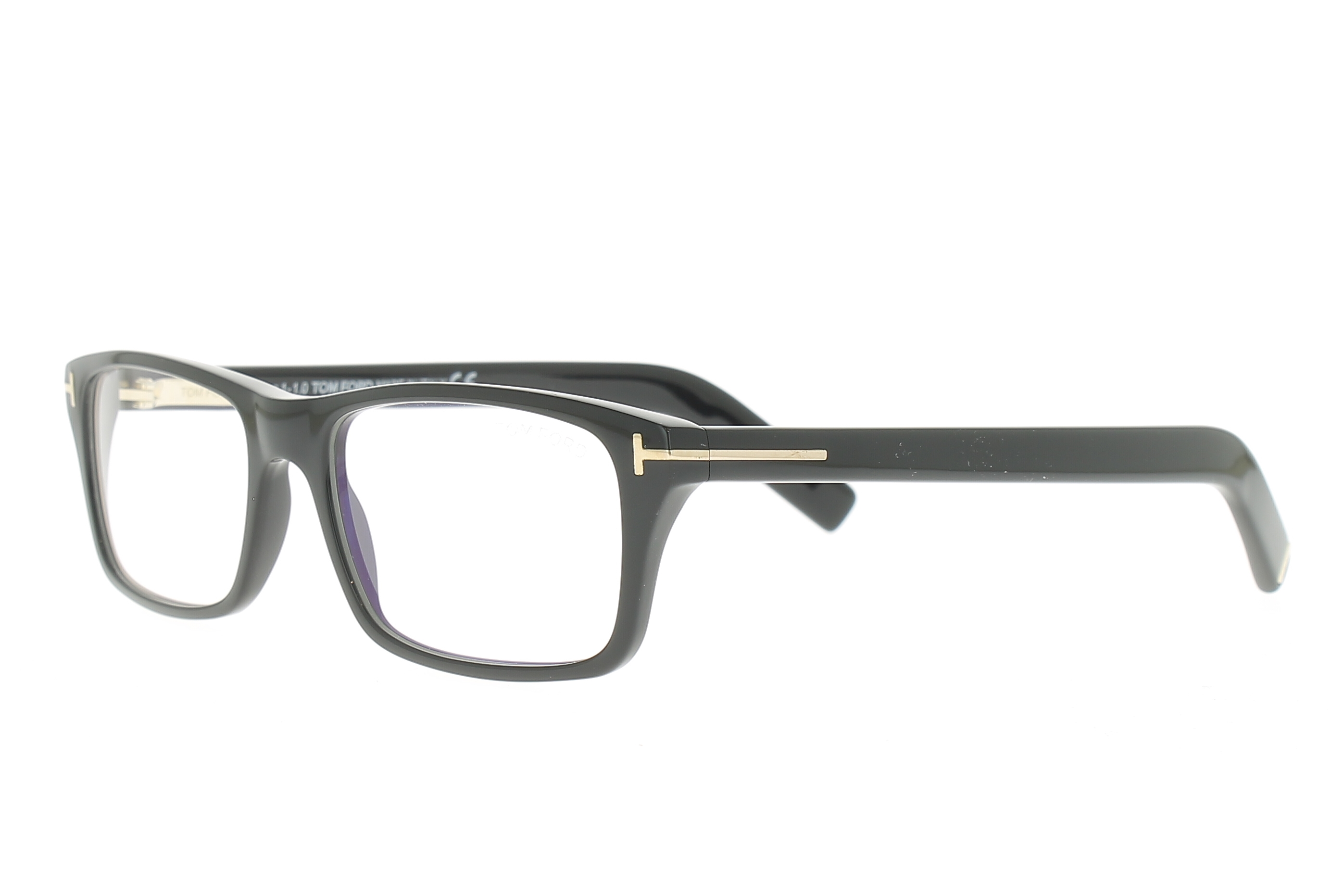 Paire de lunettes de vue Tom-ford Tf5663-b couleur noir - Côté à angle - Doyle