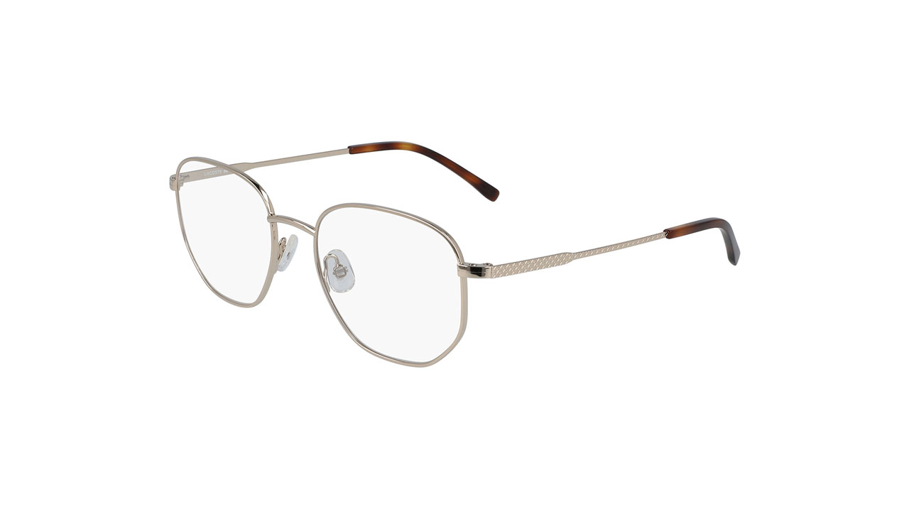 Paire de lunettes de vue Lacoste L3110 couleur or - Côté à angle - Doyle
