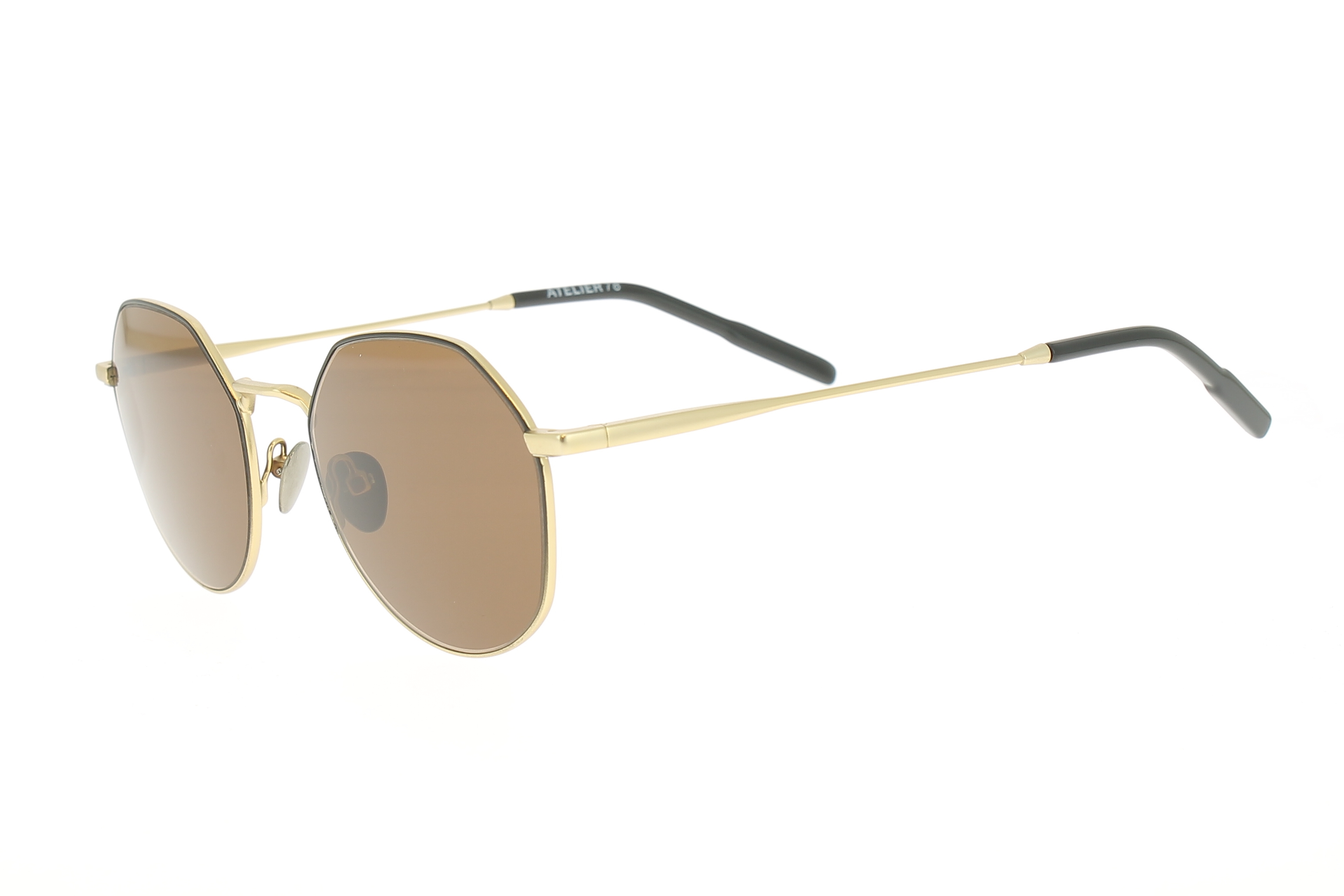 Paire de lunettes de soleil Atelier78 Milan /s couleur blanc - Côté à angle - Doyle