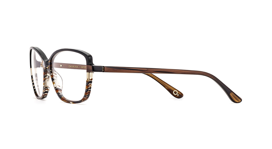 Paire de lunettes de vue Etnia-barcelona Canaima couleur brun - Côté à angle - Doyle
