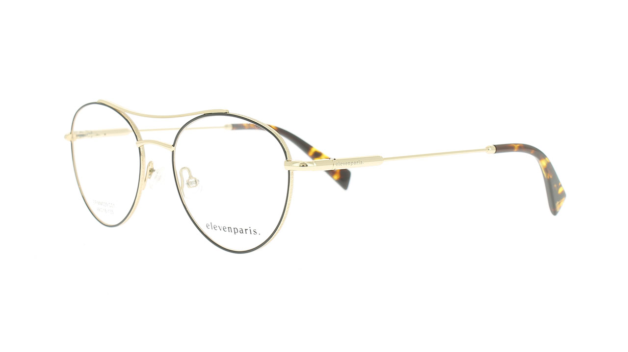 Paire de lunettes de vue Eleven-paris Epmm029 couleur noir - Côté à angle - Doyle