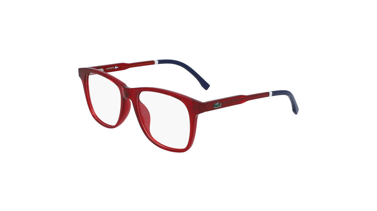 Paire de lunettes de vue Lacoste L3635 couleur rouge - Côté à angle - Doyle